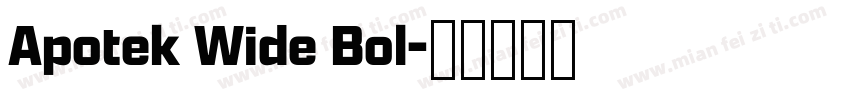 Apotek Wide Bol字体转换